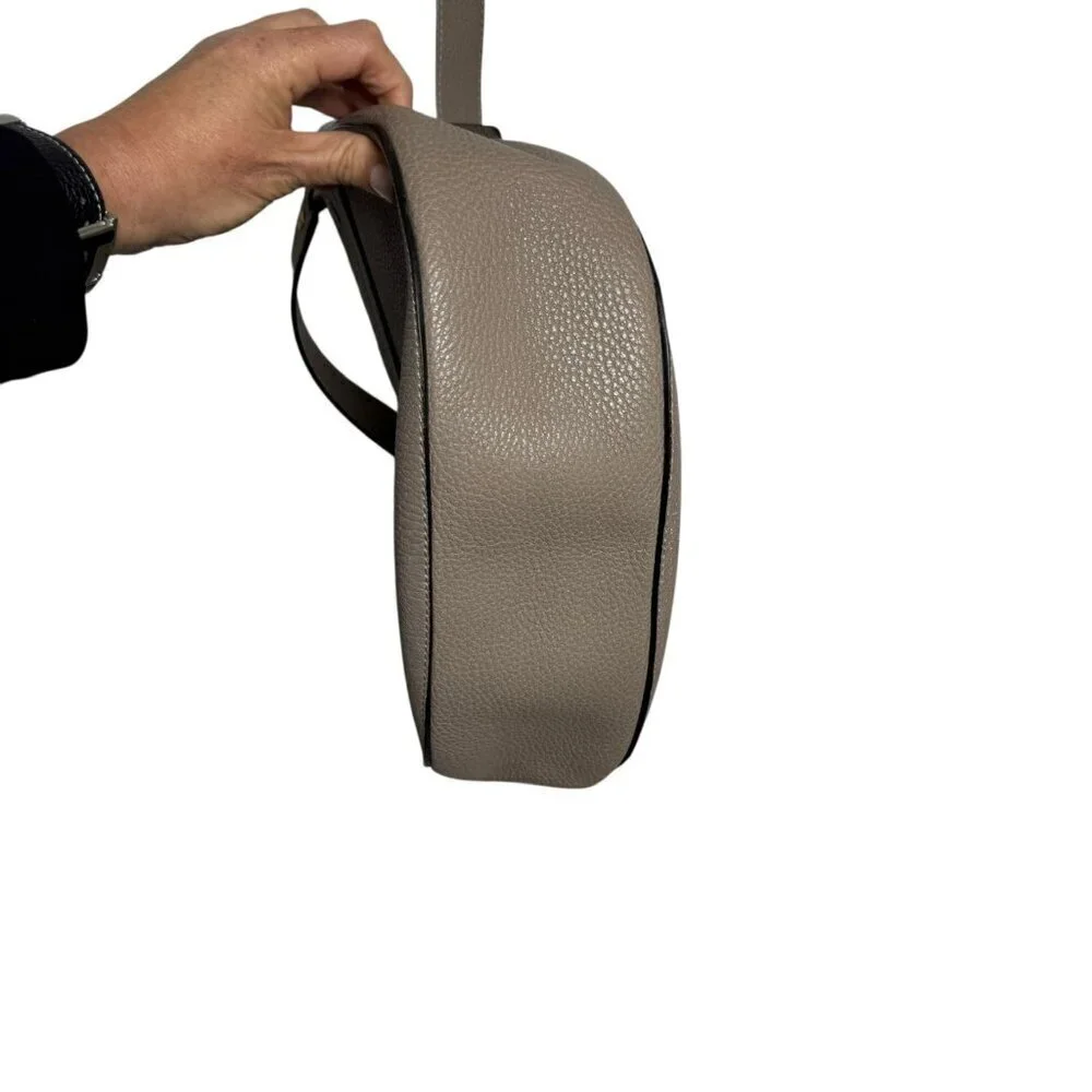 Chloe Drew Grey Pebbled Leather Shoulder Bag Gold Hardware medium